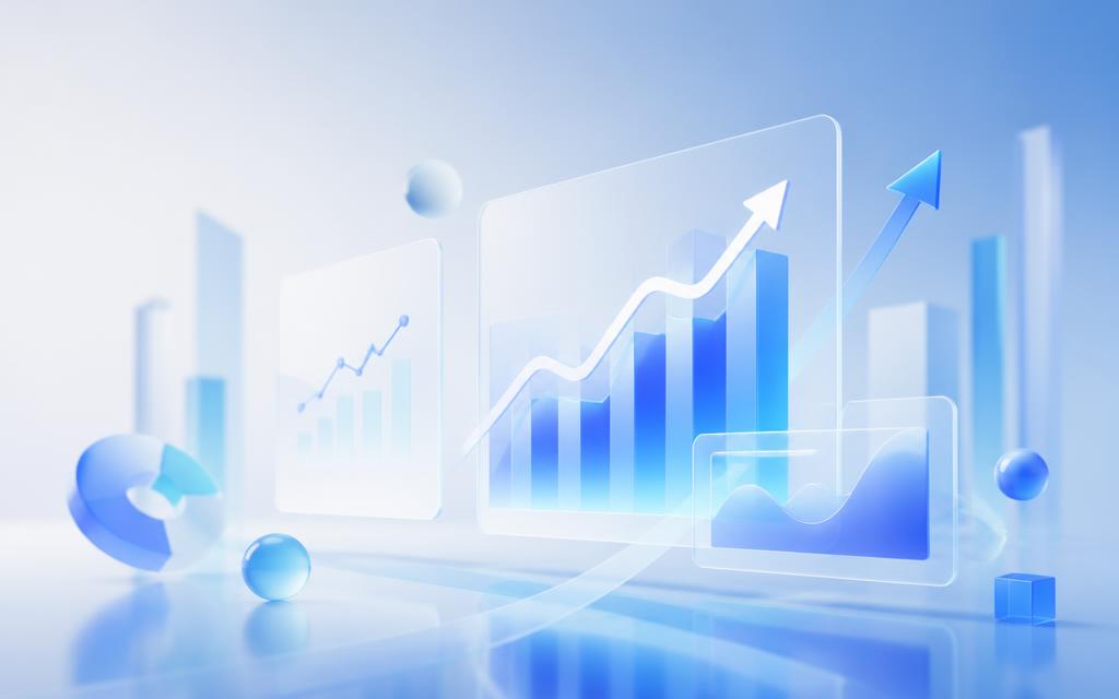 Rising charts and performance graphs